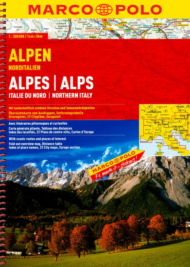 Alpy, severní Itálie 1 : 300 000