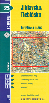 1:100T (25)-Jihlavsko,Třebíčsko (turistická mapa)